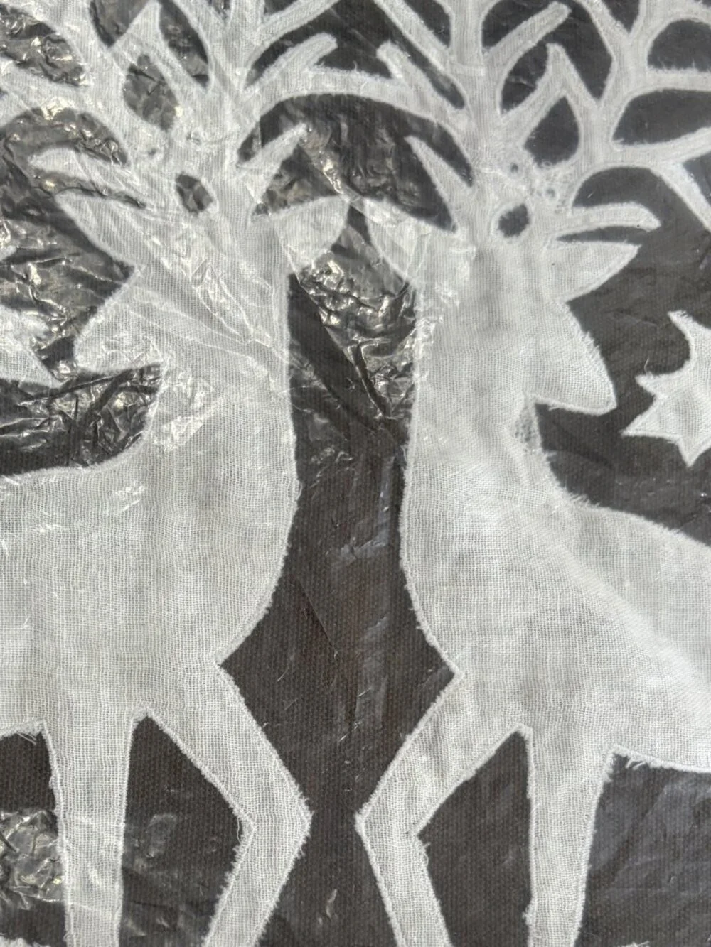 West Elm NWT Hand Embroidered Deer Silhouette Pillow Cover 18
